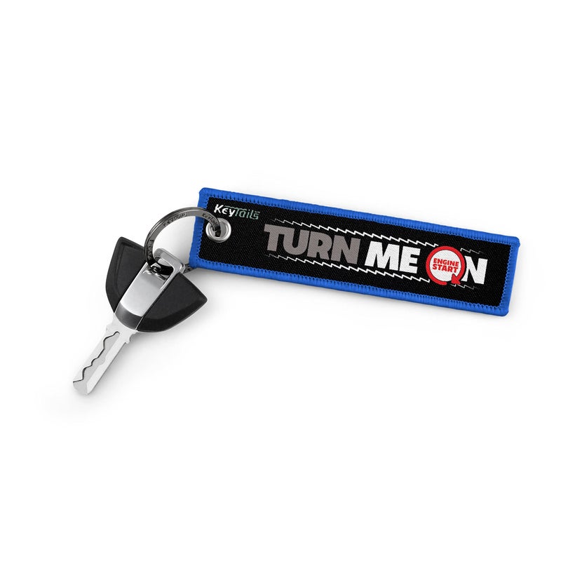 KEYTAILS Keychains, Premium Quality Key Tag for Motorcycle, Scooter, ATV, UTV [Turn Me On, Ride Me] - Image 1
